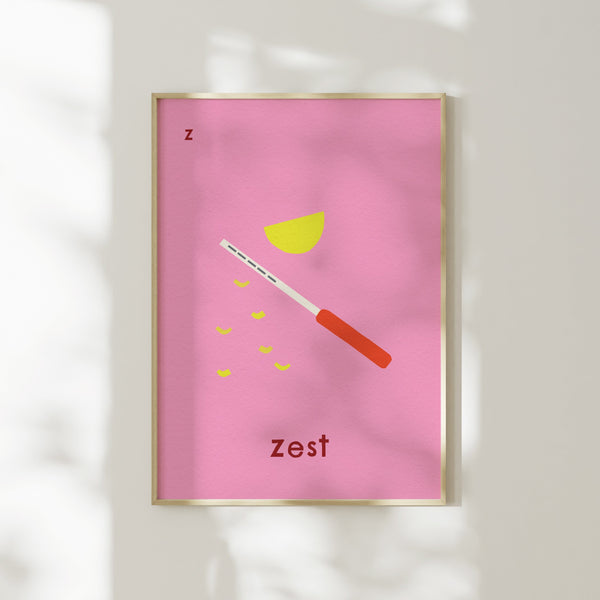 Z for Zest- Alphabet Art Print