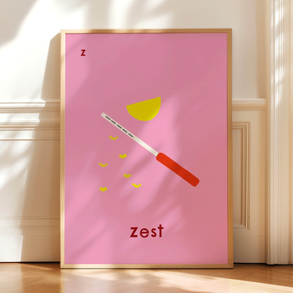 Z for Zest- Alphabet Art Print