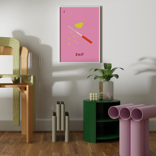 Z for Zest- Alphabet Art Print