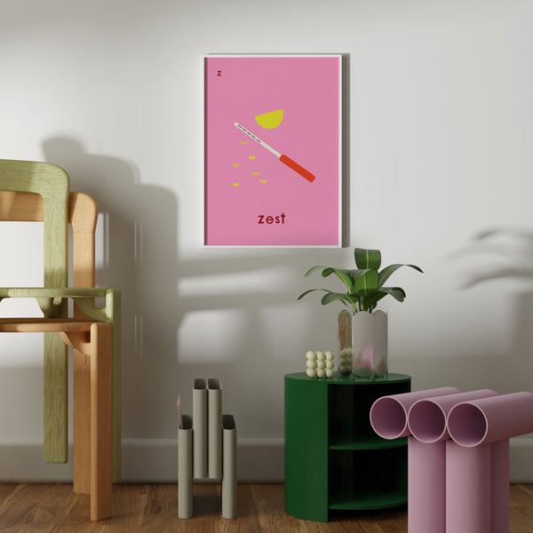 Z for Zest- Alphabet Art Print
