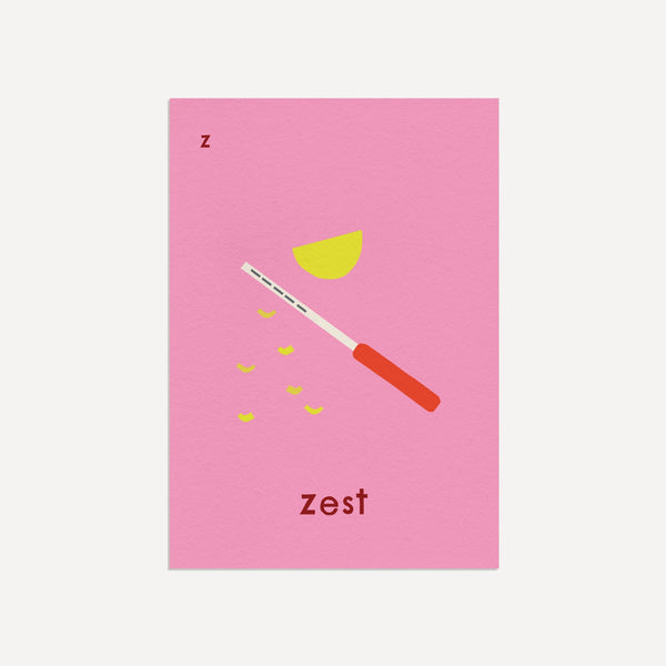 Z for Zest- Alphabet Art Print