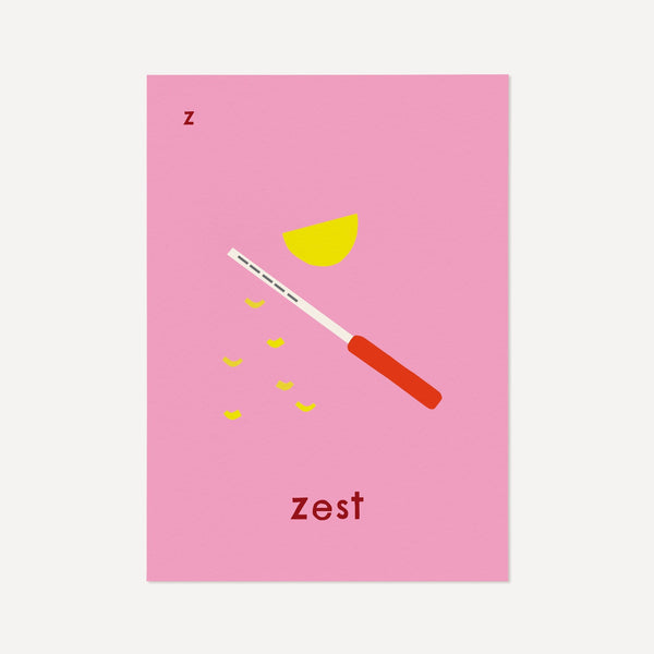 Z for Zest- Alphabet Art Print