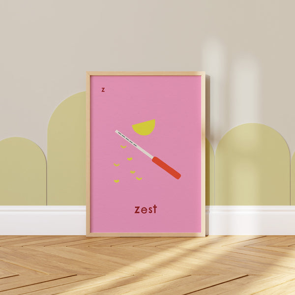 Z for Zest- Alphabet Art Print