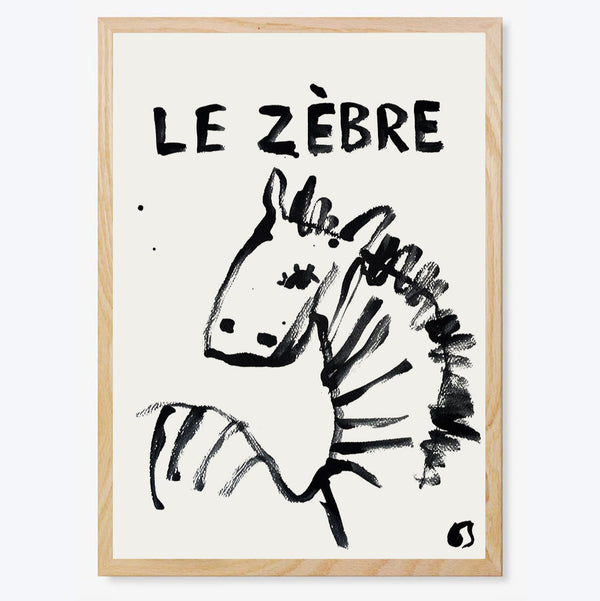 Le Zèbre Art Print