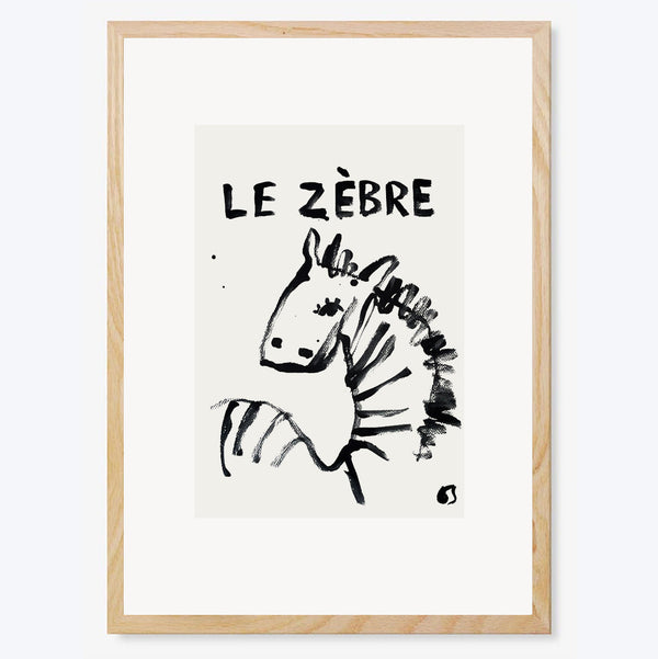 Le Zèbre Art Print