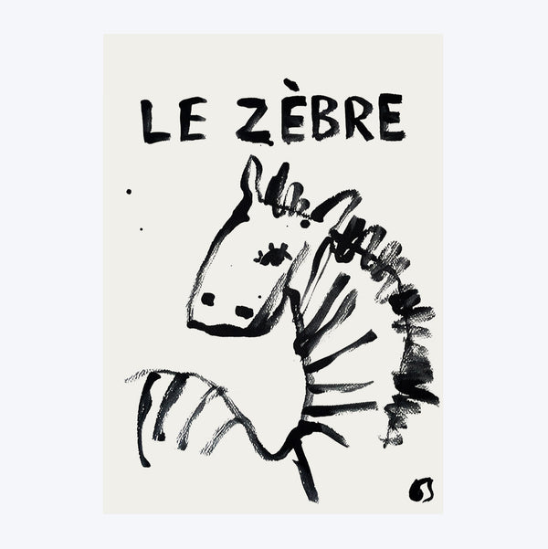 Le Zèbre Art Print