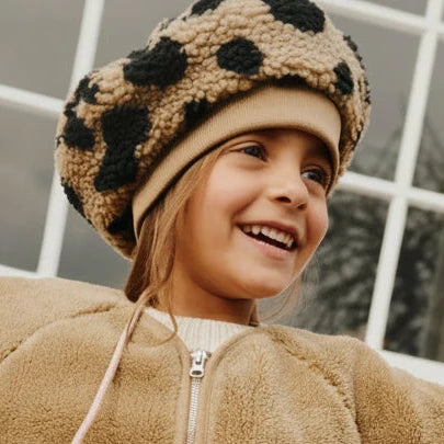 Poplar Pile Beret Hat (Mega Leo/Oat Mix)