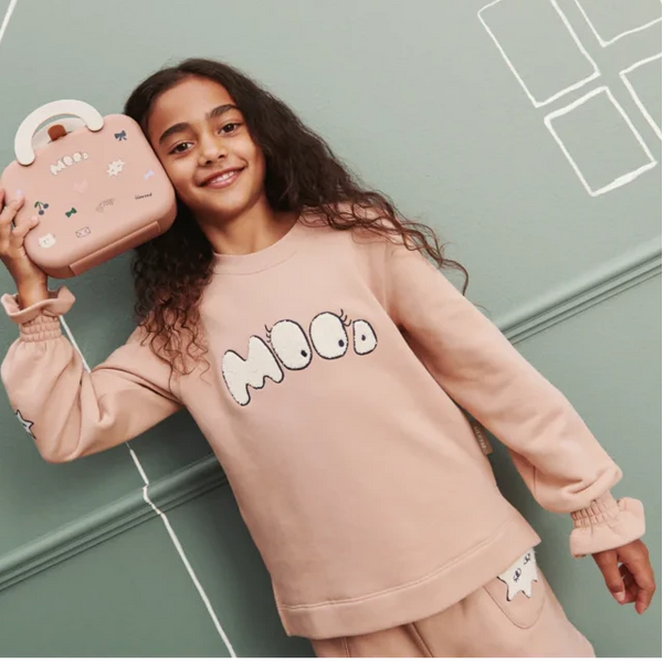 Ivey Mood Print Cotton Sweatshirt (Pale Tuscany)