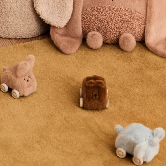 Ansel 3 Pack Plush Soft Toy Car Set (Pale Tuscany Mix)