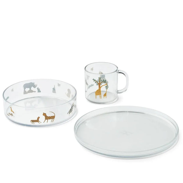 Siva Printed Tritan Tableware Set (All Together/Sandy)