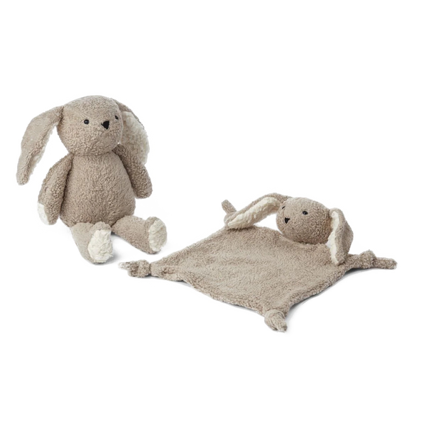Ted Baby Comforter and Soft Toy Gift Set (Grey Rabbit)