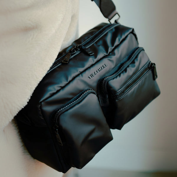 Axel Cross-Body Changing Bag Buggy Organiser (Matte Black)