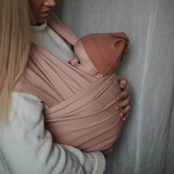 Organic Cotton Wrap Round Baby Carrier Blush