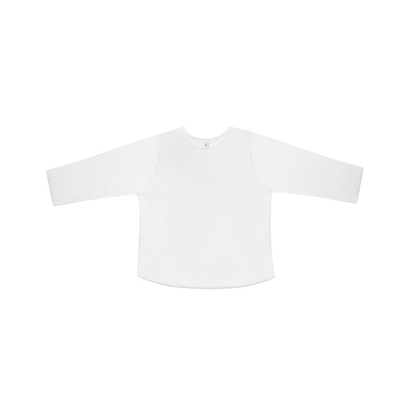 Cassius Organic Cotton Raw Neck Modern Sweatshirt (White)