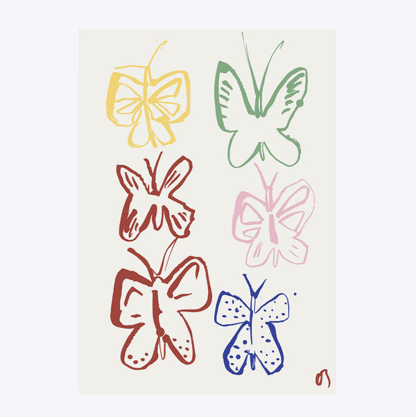 The Butterflies in Colour Art Print
