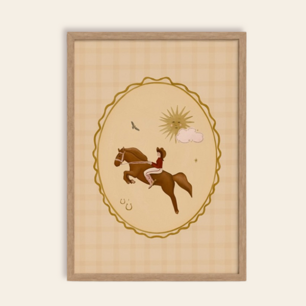 Cowgirl Cameo Art Print