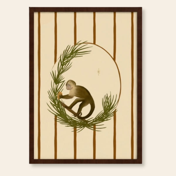 Capuchin Eating a Mango Art Print