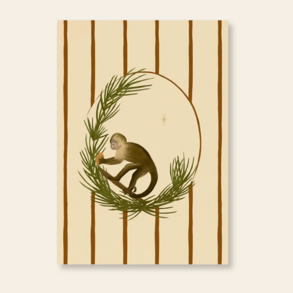 Capuchin Eating a Mango Art Print
