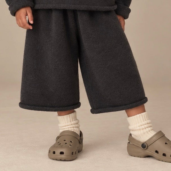 Feline Fine Jumper and Trouser Knit Set (Charcoal)