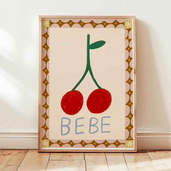 Cherry Bebe Hand Painted Art Print