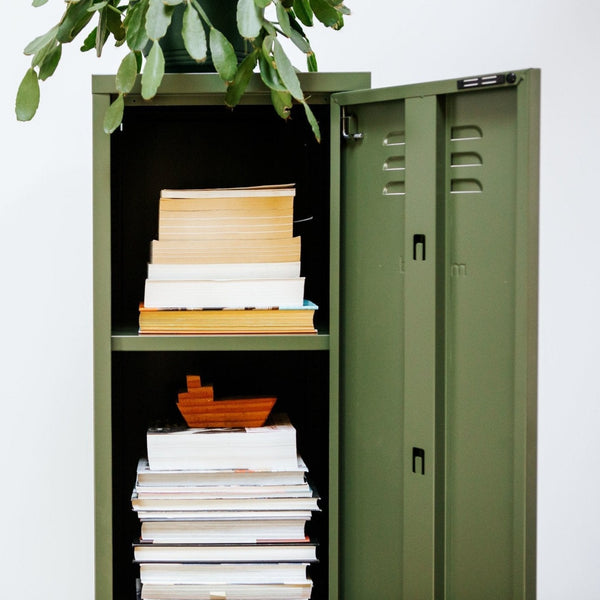 The Skinny Single Door Locker Cabinet (Olive)