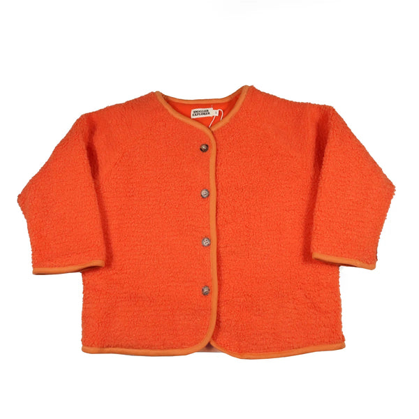 Fleece Lined Teddy Borg Cardigan (Orange)