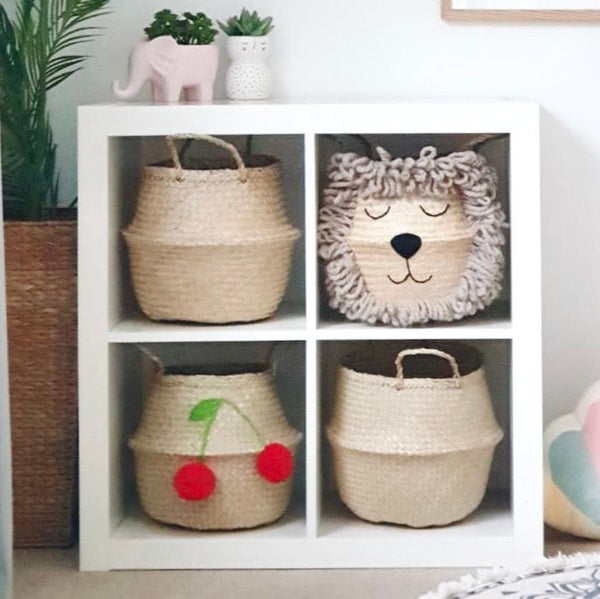 Cherry Handwoven Toy Storage Basket (Large)