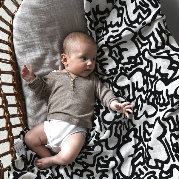 Etta Loves x Keith Haring Reversible Sensory Muslin Blanket