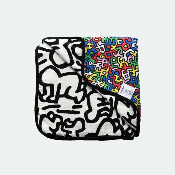 Etta Loves x Keith Haring Reversible Sensory Muslin Blanket