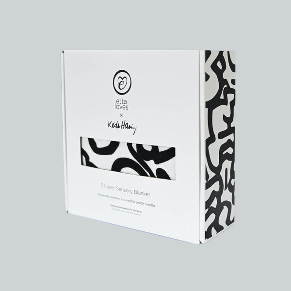 Etta Loves x Keith Haring Reversible Sensory Muslin Blanket