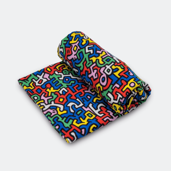 Etta Loves x Keith Haring XL 'Brazil' Sensory Baby Muslin