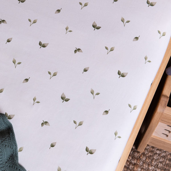 Allotment Leaf Cotton Fitted Bed Sheet