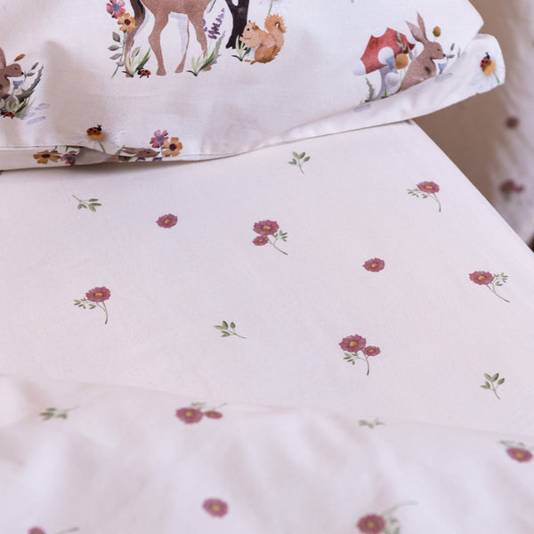 Meadow Floral Cotton Fitted Bed Sheet