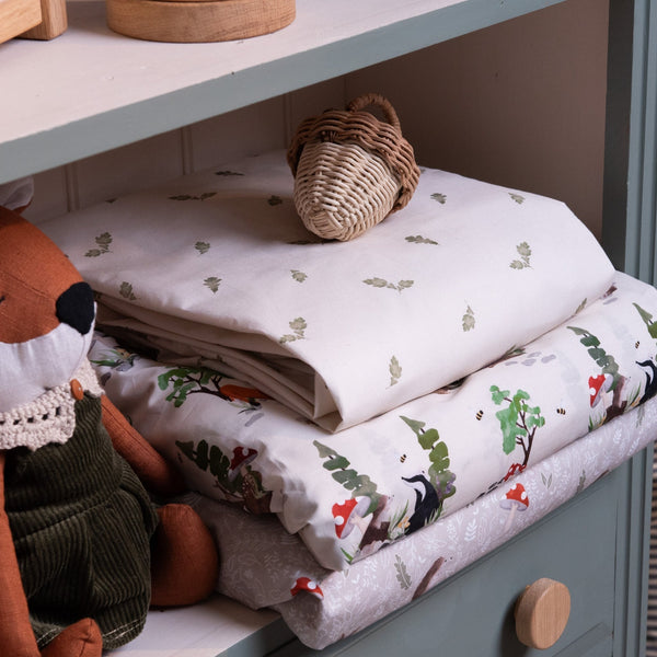 Woodland Leaf Cotton Fitted Bed Sheet