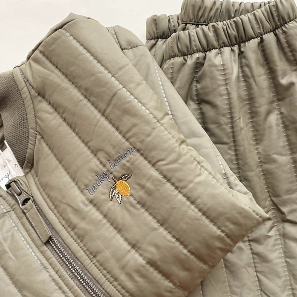Evi Quilted Jacket and Trousers Thermo Set (Olive)