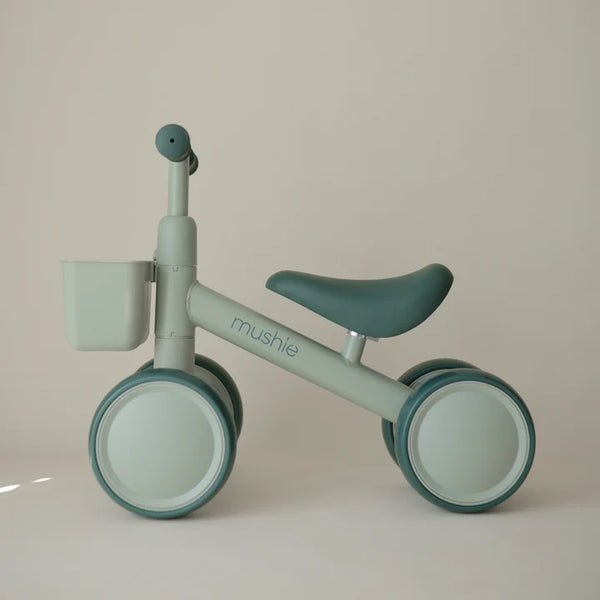 Mushie Mini Toddler Bike with Basket (Sage)-PRE ORDER 3-4 WEEKS