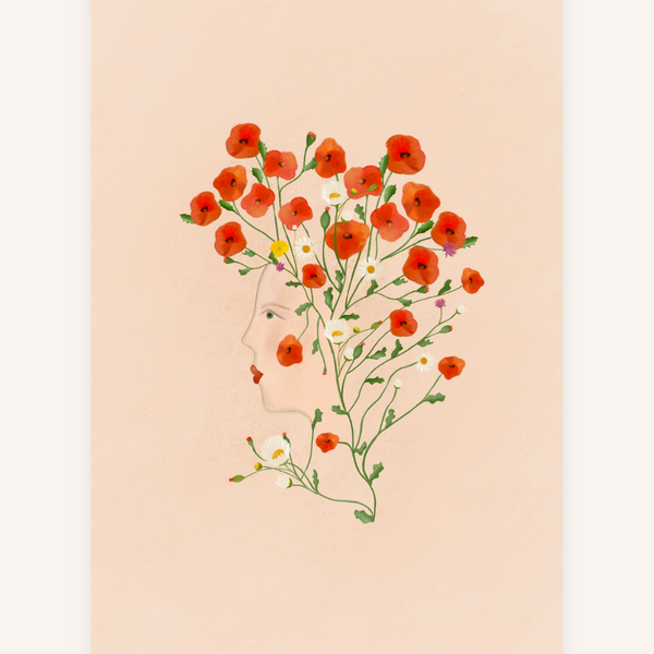 From The Poppies She Bloomed Art Print
