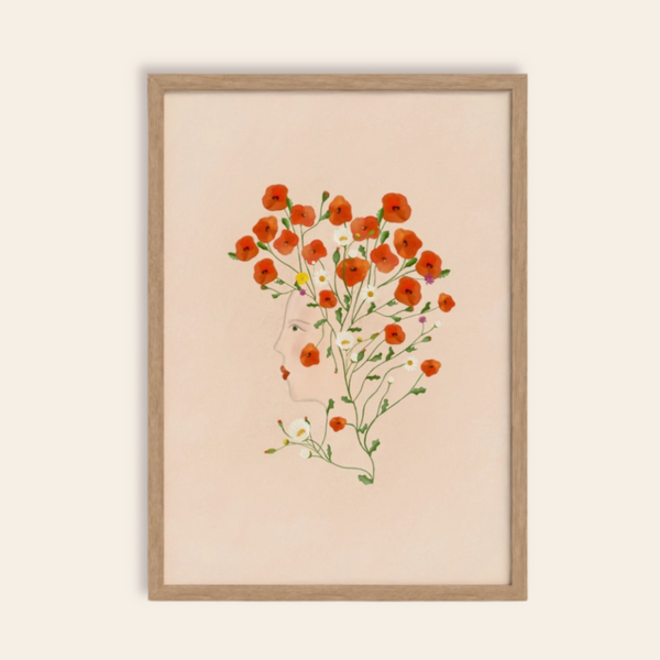 From The Poppies She Bloomed Art Print