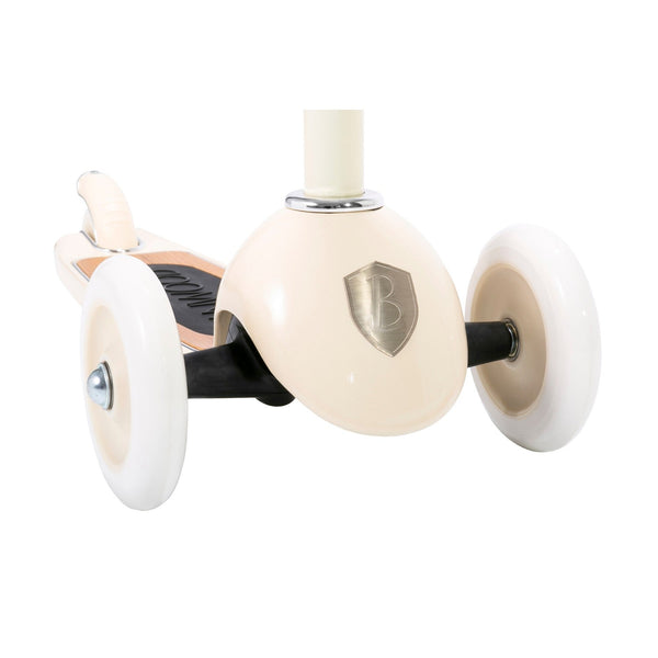 Banwood Kids 3 Wheel Scooter with Basket (Cream)