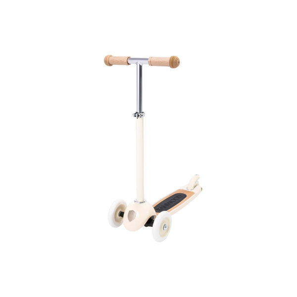 Banwood Kids 3 Wheel Scooter with Basket (Cream)
