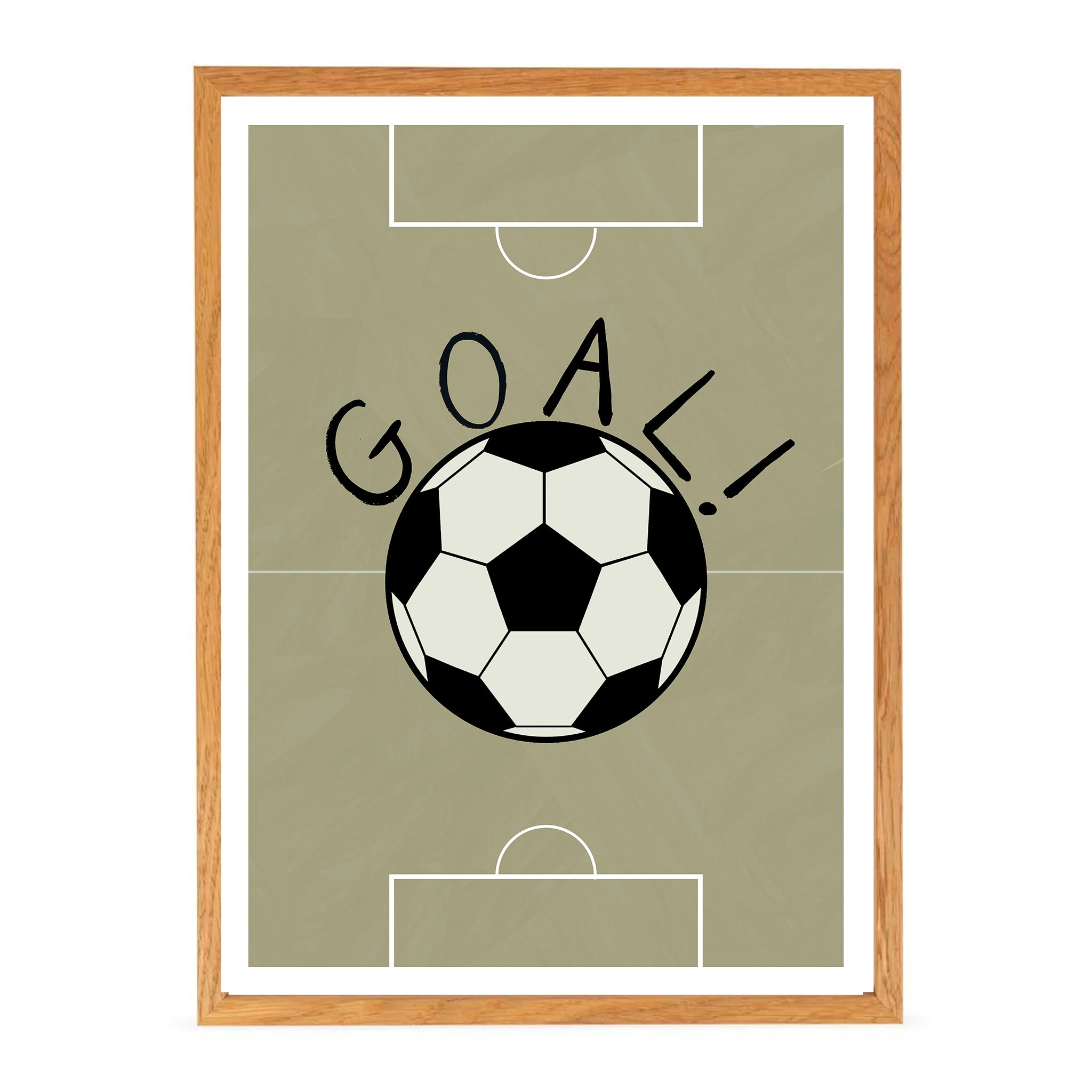GOAL' Hand Painted Football Art Print - Yaya Studio