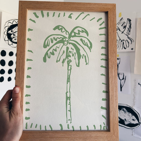 The Green Palm Art Print