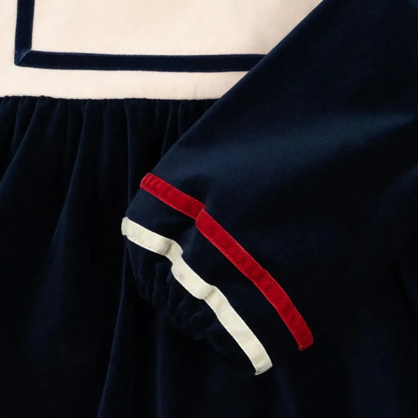 Rocky Velvet Sailor Dress (Navy Blazer)