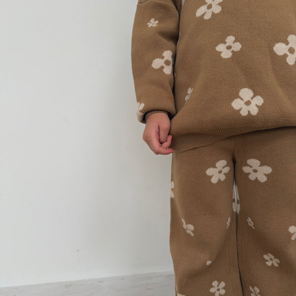 Quinn Bloom Cotton Knit Trousers
