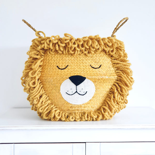 Yellow Lion Handwoven Storage Basket (Extra Large)