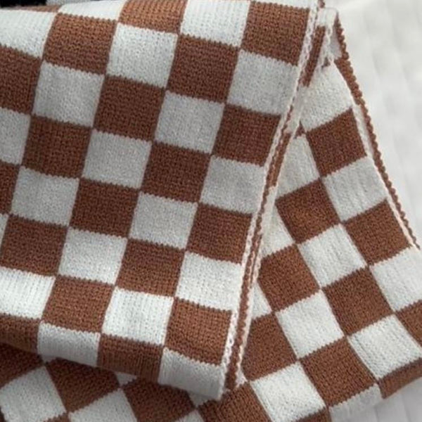 Checkerboard Scarf (Beige)