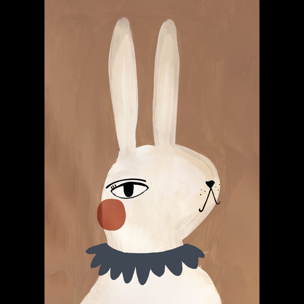 'Mrs Rabbit' Hand Painted Art Print