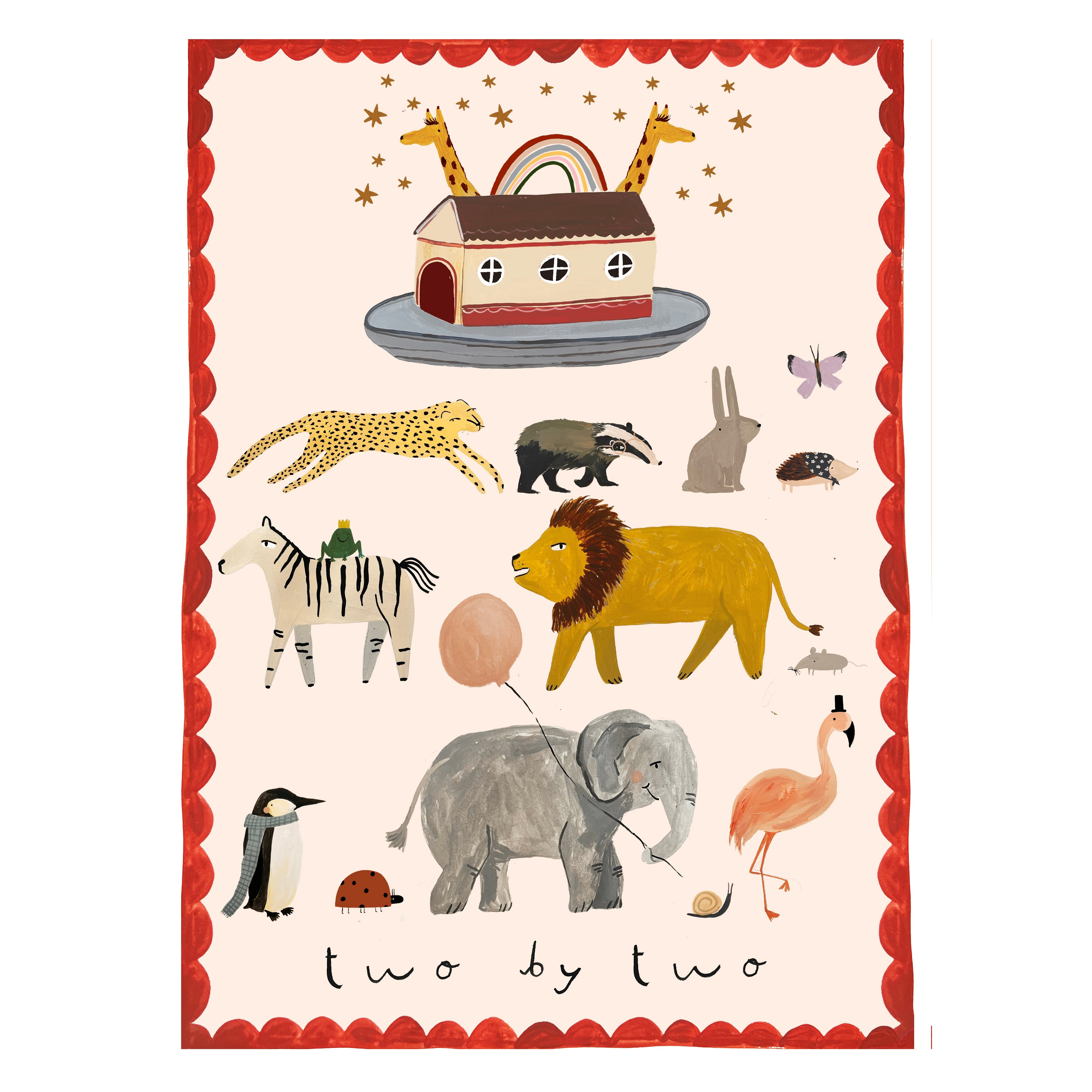 Noah's Ark' Hand Painted Art Print - Yaya Studio