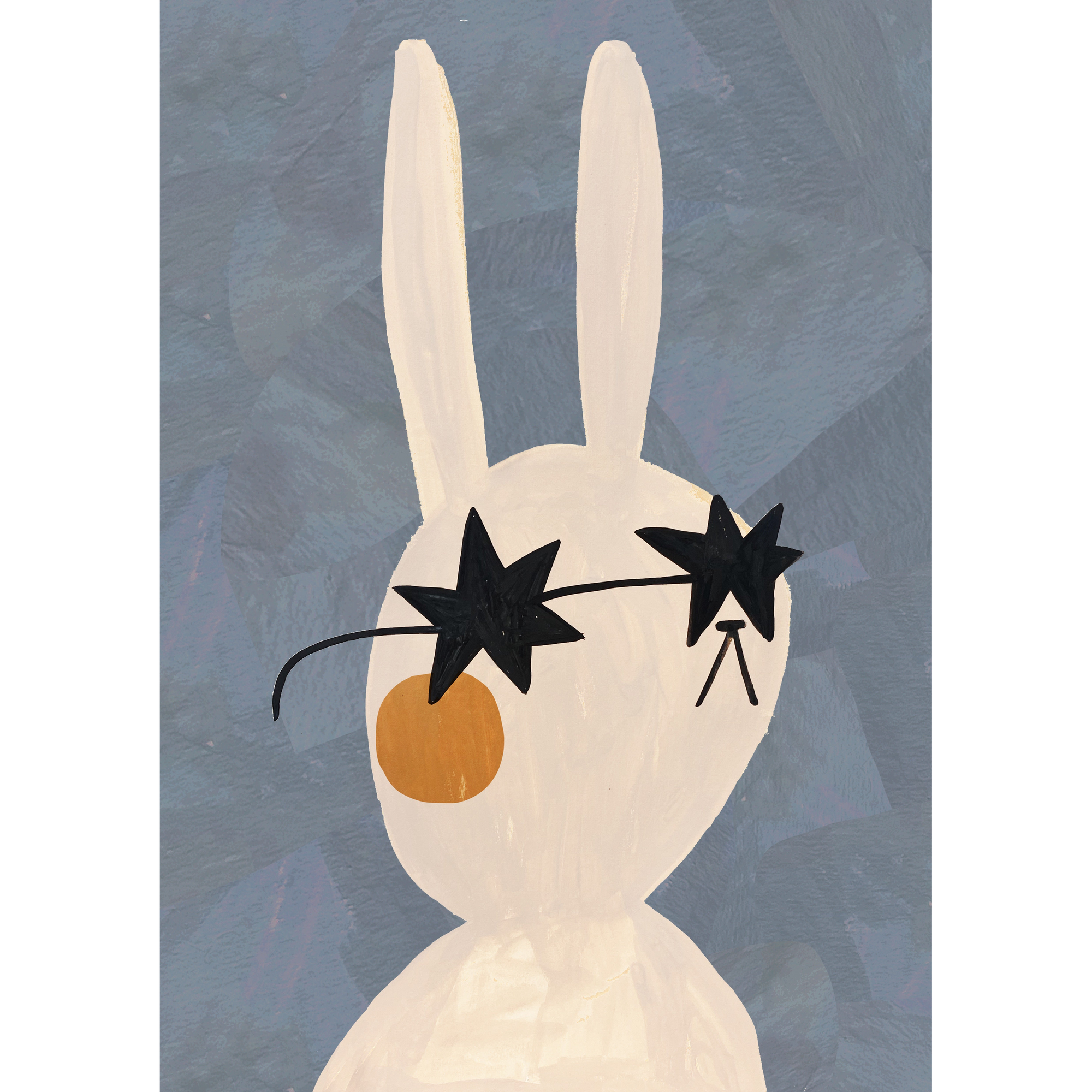 'Mr Rabbit' Hand Painted Art Print - Yaya Studio