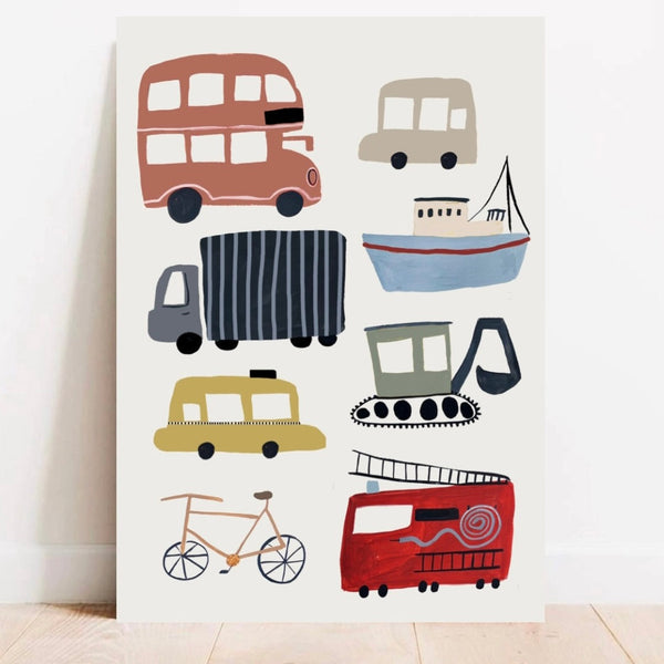 'Beep Beep!' Hand Painted Print